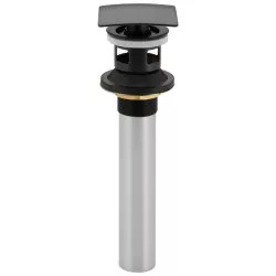 Click here to see Delta 72175-BL Delta Square Push Pop-Up With Overflow, Matte Black - 72175-BL