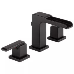 Click here to see Delta 3568LF-BLMPU Delta Ara Widespread Lavatory Faucet, Channel Spout,  4