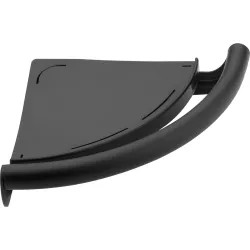 Click here to see Delta 41516-BL Delta Decor Assist Contemporary Wall Mounted Corner Shelf with Assist Bar, Matte Black - 41516-BL