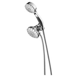 Click here to see Delta 58968-PK Delta ActivTouch 9-Spray Setting Hand Shower/Shower Head Combo with Stretchable Metal Hose, 1.75 GPM, Touch-Clean, WaterSense, Chrome - 58968-PK