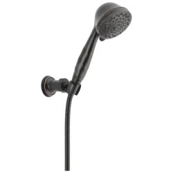 Click here to see Delta 59716-RB Delta Premium Seven-Setting ADA Touch-Clean Wall Mount Hand Shower with 60in to 82in Stretchable Metal Hose, 1.75 GPM, Venetian Bronze - 59716-RB