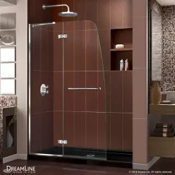 Click here to see Dreamline DL-6524C-88-01 DreamLine DL-6524C-88-01 Aqua Ultra Hinged Shower Door and Base, 34 in. D x 48 In. W, Chrome