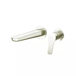 Click here to see Toto TLG03308U#PN Toto GS Single-Handle Wall-Mount Bathroom Faucet with Comfort Glide Technology, 1.2 GPM, Lever Handle, Two-Hole, Brass, Polished Nickel - TLG03308U#PN 