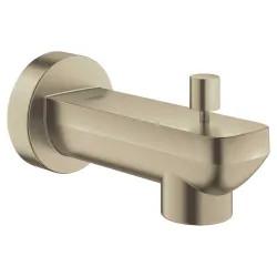 Click here to see Grohe 13382EN1 Grohe Lineare Diverter Tub Spout, Brushed Nickel Finish, 4-7/16in Spout Reach, Wall-Mounted Installation, 5/8in Slip Fit Connection - 13382EN1