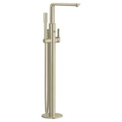 Click here to see Grohe 23792EN1 Grohe Lineare Freestanding Tub Filler with 1.75 GPM Hand Shower, 49in Silverflex Shower Hose, Single Lever Handle, Brushed Nickel - 23792EN1