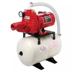 Click here to see Red Lion 602102 Red Lion Pre-Assembled Jet Pump and Pressure Tank System, 1/2 HP, 6 Gallons, Cast Iron, 3/4