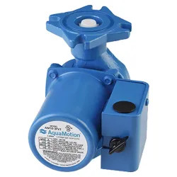 Click here to see Aquamotion AM10-3FV1 Aquamotion 3-Speed Circulator Pump with Built-In Check Valve, 29 GPM, 12' Max Head, Cast Iron, 4-Bolt Flange - AM10-3FV1