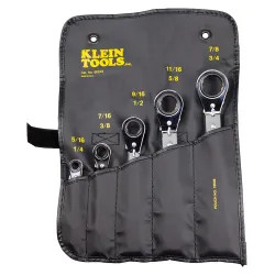 Click here to see Klein 68245 KLEIN 68245 REVERSIBLE RATCHET BOX WRENCH SET 5 PC