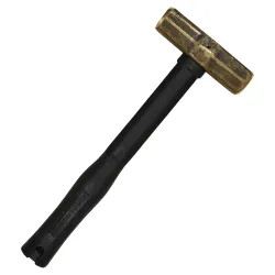 Click here to see Klein 7HBRFRH10 KLEIN 7HBRFRH10 BRASS SLEDGE HAMMER - FIBERGLASS RUBBER GRIP HANDLE - 10 LBS. (4.5