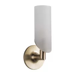 Click here to see Brizo 697075-GL Brizo Odin Single Light Sconce w/ Satin Etched Glass Dome, 60 Watts, Brilliance Luxe Gold - 697075-GL