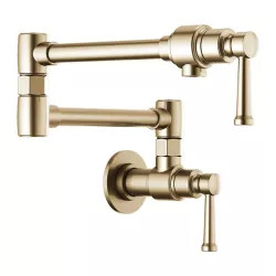 Click here to see Brizo 62825LF-GL Brizo Artesso Brilliance Luxe Gold Wall-Mount Pot Filler Faucet, ADA - 62825LF-GL