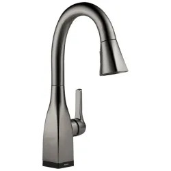 Click here to see Delta 9983T-KS-DST Delta Mateo Pull-Down Bar/Prep Faucet With Touch2O, Single Handle, Diamond Seal, MagnaTite, ADA, 1.8 GPM - Black Stainless - 9983T-KS-DST
