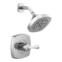 Click here to see Delta T14276 Delta Stryke Monitor 14 Series Shower Faucet with 5-Setting Showerhead, Lever Handle, H2Okinetic, 1.75 GPM, Chrome - T14276
