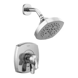 Click here to see Delta T17276 Delta Stryke Monitor 17 Series 5-Setting Shower Faucet with Volume Control, Two Handles, H2Okinetic, 1.75 GPM, Chrome - T17276