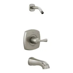 Click here to see Delta T14476-SSLHD Delta Stryke Monitor 14 Series Pressure-Balanced Single-Handle Tub/Shower Faucet, Lever Handle, Less Showerhead, Stainless - T14476-SSLHD