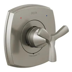 Click here to see Delta T140766-SS Delta Stryke Single-Function Monitor 14 Series Stainless Pressure Balance Valve Only Trim, Single Helo Handle, Less Rough-In, ADA - T140766-SS