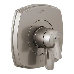 Click here to see Delta T17076-SS Delta Stryke Monitor 17 Series Two-Handle Valve Trim, Lever Handles, Stainless Steel - T17076-SS