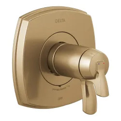 Click here to see Delta T17T076-CZ Delta Stryke TempAssure 17T Series Two-Handle Valve Trim, Lever Handles, Champagne Bronze - T17T076-CZ