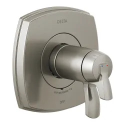 Click here to see Delta T17T076-SS Delta Stryke TempAssure 17T Series Two-Handle Valve Trim, Lever Handles, Stainless Steel - T17T076-SS