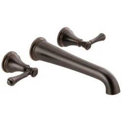 Click here to see Delta T5797-RBWL Delta Traditional Two-Handle Wall-Mount Tub Faucet Trim, Lever Handles, ADA-Compliant, Venetian Bronze - T5797-RBWL