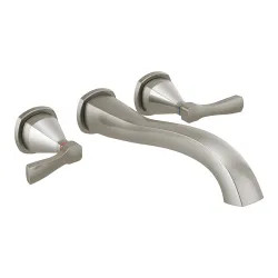 Click here to see Delta T5776-SSWL Delta Stryke Two-Handle Wall-Mount Tub Faucet Trim, Lever Handles, 8 GPM, Stainless - T5776-SSWL
