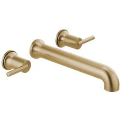 Click here to see Delta T5759-CZWL Delta Contemporary Two-Handle Wall-Mount Tub Faucet Trim, Lever Handles, ADA-Compliant, Champagne Bronze - T5759-CZWL