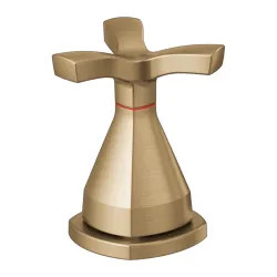Click here to see Delta RP100394CZ Delta Stryke 3-3/4in Champagne Bronze Single Cross Handle Assembly for Roman Tub Faucet, Left Handle, ADA - RP100394CZ