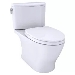 Click here to see Toto MS442124CUFG#01 TOTO Nexus 1G Two-Piece Toilet, Elongated, 1.0 GPF, Universal Height, SS124 SoftClose Seat, WASHLET+ Ready, Cotton White - MS442124CUFG#01