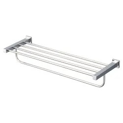 Click here to see Toto YTS408BU#CP TOTO L Series Square Towel Shelf with Hanging Bar, Polished Chrome - YTS408BU#CP