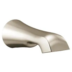 Click here to see Moen S990NL Moen Flara Wall Mounted Nickel Non Diverter Tub Spout, 1/2-inch Connection Size, Slip Fit - S990NL