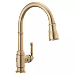 Click here to see Delta 9990-CZ-DST Delta Broderick Single Handle Pull-Down Bar/Prep Faucet, Champagne Bronze - 9990-CZ-DST