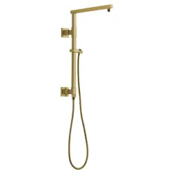 Click here to see Delta 58410-CZ Delta Universal Showering 18in Angular Shower Column Kit with Stretchable Hose for Shower Head and Hand Shower, Brilliance Champagne Bronze - 58410-CZ