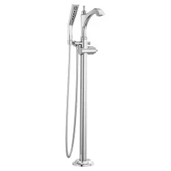 Click here to see Delta T4756-LHP-FL Delta Dorval Single-Handle Freestanding Tub Filler Trim with 1.75 GPM Three-Setting Hand Shower, H2Okinetic, Angular Spout, Less Handles, Chrome - T4756-LHP-FL