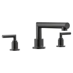 Click here to see Moen TS93003BL Moen Arris Two-Handle Roman Tub Faucet Trim, Lever Handles, M-PACT, Matte Black - TS93003BL