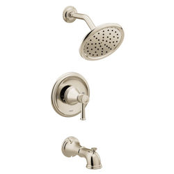 Click here to see Moen T2313NL Moen Belfield Posi-Temp Tub/Shower Faucet with 2.5 Rainshower, 1-Function, Single Lever Handle, M-PACT, Immersion, Polished Nickel - T2313NL