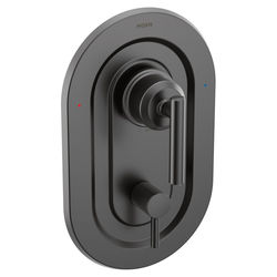 Click here to see Moen T2900BL Moen Gibson Posi-Temp Valve Trim w/ 3-Function Diverter, Lever Handles, Matte Black - T2900BL