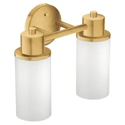 Click here to see Moen DN0762BG Moen Iso Brushed Gold Two Globe Bath Light - DN0762BG