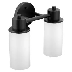 Click here to see Moen DN0762BL Moen DN0762BL  Iso Two Globe Bath Light - Matte Black