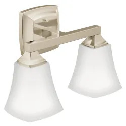 Click here to see Moen YB5162NL Moen Voss Two Globe Bath Light - Polished Nickel (YB5162NL)