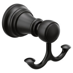 Click here to see Moen YB8403BL Moen Weymouth Matte black double robe hook - YB8403BL