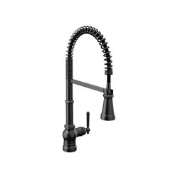 Click here to see Moen S72103BL Moen S72103BL Paterson One Handle Semi Pro Kitchen Faucet, Matte Black