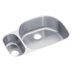 Click here to see Elkay ELUH322110LDBG Elkay ELUH322110LDBG Harmony Lustertone Stainless Steel Double Bowl Sink Package
