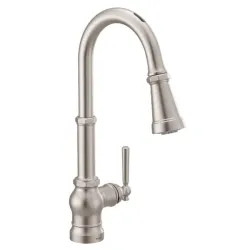 Click here to see Moen S72003EVSRS Moen Paterson Smart Single-Handle Pull-Down Kitchen Faucet, Stainless - S72003EVSRS