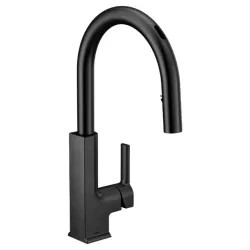 Click here to see Moen S72308EVBL Moen STO Smart Single Handle Pull-Down High Arc Kitchen Faucet, Matte Black - S72308EVBL 
