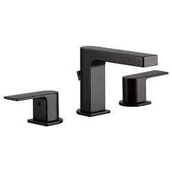 Click here to see Peerless P3519LF-BL Peerless Xander Widespread Bathroom Faucet with 50/50 Pop-Up Drain, Two-Handle, 1.0 GPM, Lever Handle, WaterSense, Matte Black - P3519LF-BL