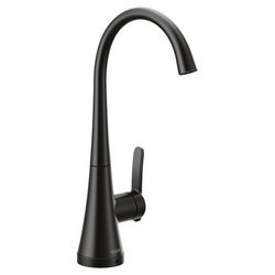 Click here to see Moen S5535BL Moen Sinema One-Handle High Arc Beverage Faucet, Matte Black - S5535BL