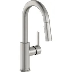 Click here to see Elkay LKAV3032LS Elkay Avado Single Handle Pull-Down Bar/Prep Faucet, Lustrous Steel - LKAV3032LS