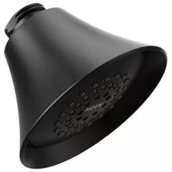 Click here to see Moen 6370EPBL Moen Transitional 3-3/4in Single-Spray Function Shower Head, Full Spray, 1/2in IPS Connection, WaterSense Certified, Eco-Performance, 1.75 GPM, Matte Black - 6370EPBL