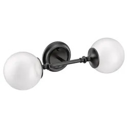 Click here to see Moen YB0562BL Moen YB0562BL CSI Colinet Two Globe Bath Sconce Light, Matte Black