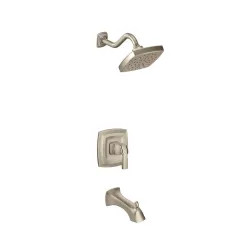 Click here to see Moen UT3693EPBN Moen Voss M-Core 3-Series Tub/Shower Faucet with 1.75 GPM Rainshower, 1-Function, Single Lever Handle, M-PACT, Immersion, Brushed Nickel - UT3693EPBN